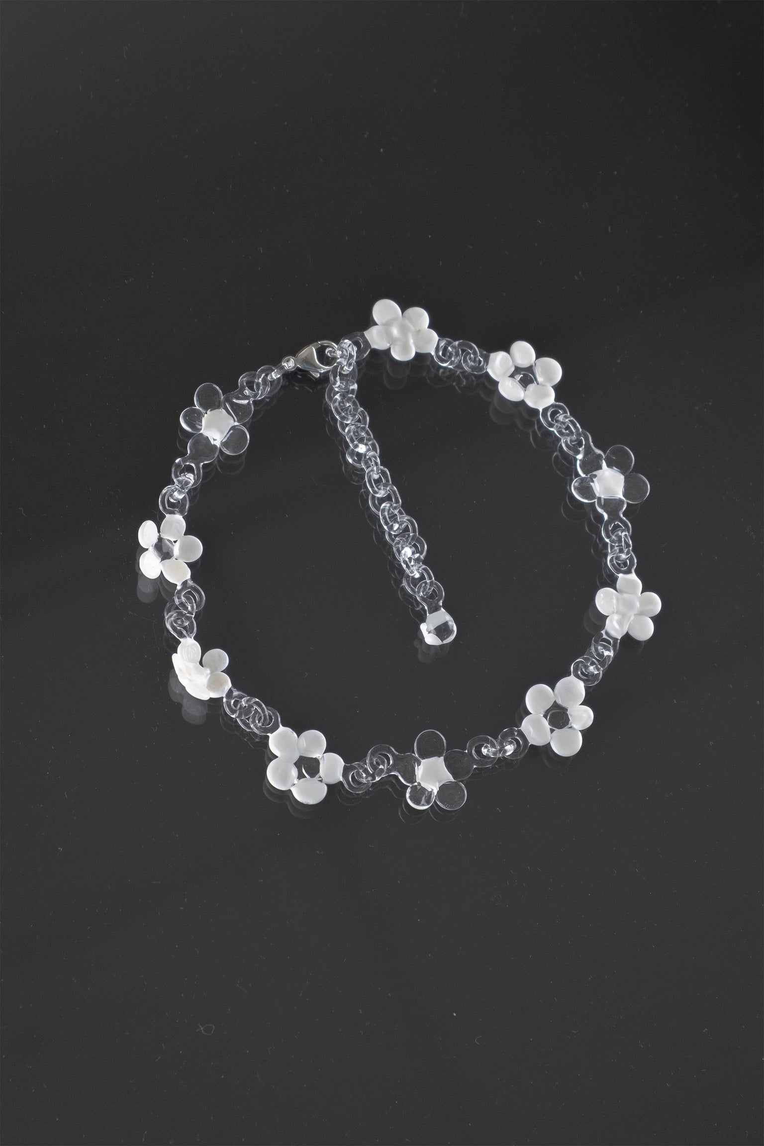 Flowers Necklace - White