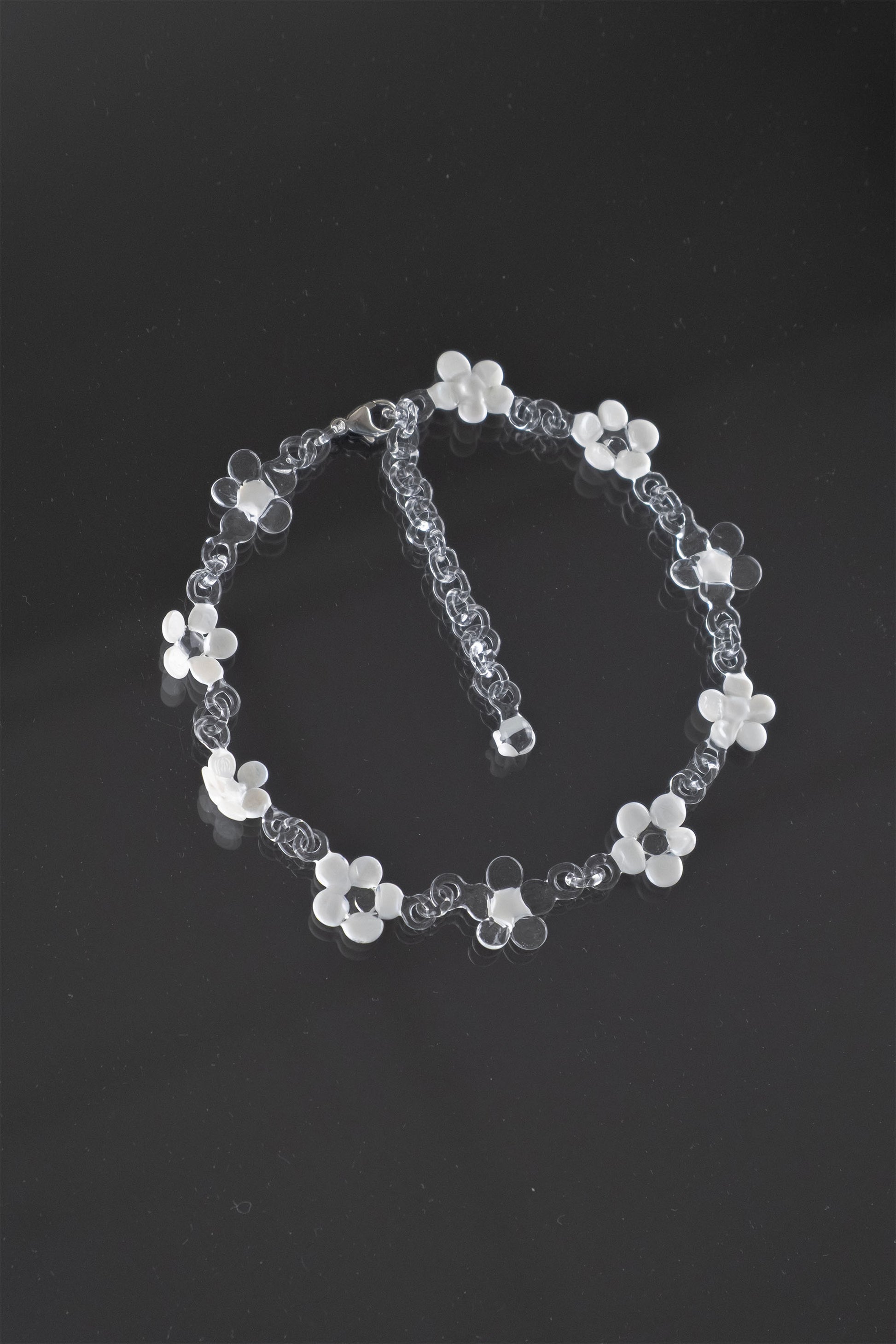 Flowers Necklace - White