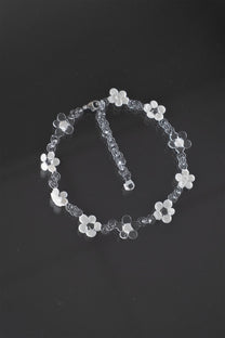 Flowers Necklace - White